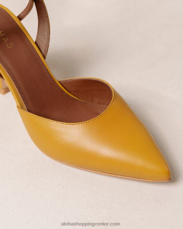 cinderella - rumene usnjene copate ženske Alohas 0D4R886