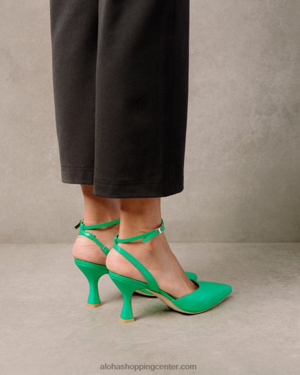 cinderella - svetlo zelene usnjene črpalke ženske Alohas 0D4R887