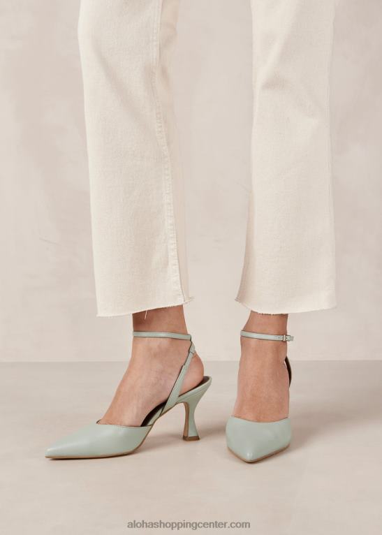 cinderella - zelene usnjene copate ženske Alohas 0D4R879