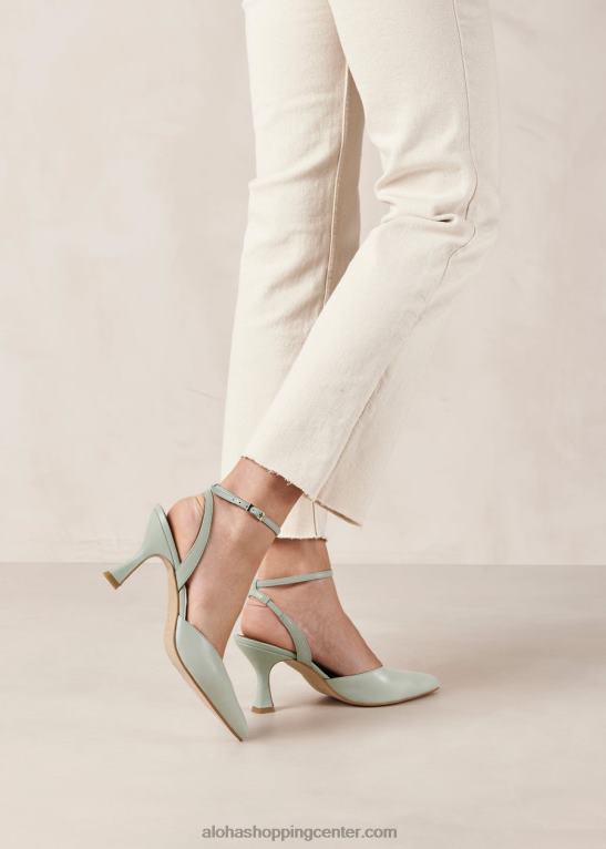 cinderella - zelene usnjene copate ženske Alohas 0D4R879