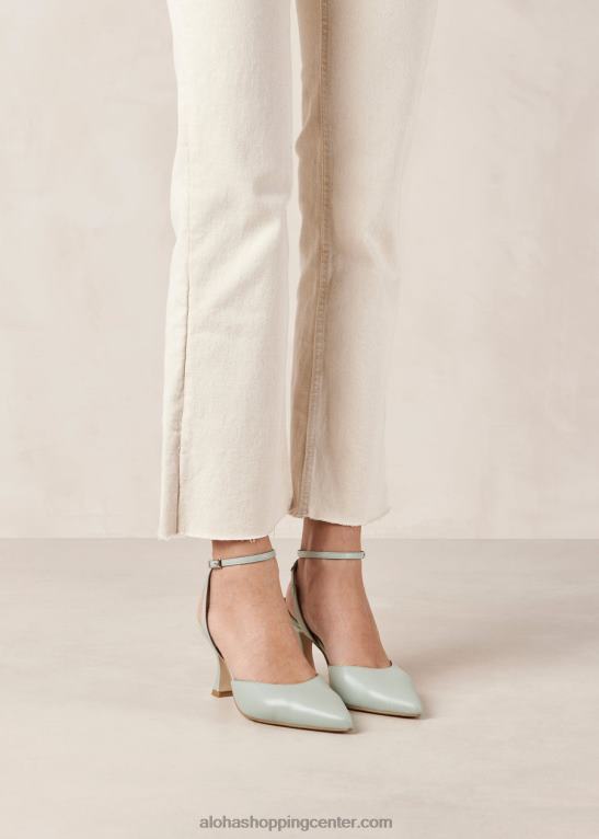 cinderella - zelene usnjene copate ženske Alohas 0D4R879