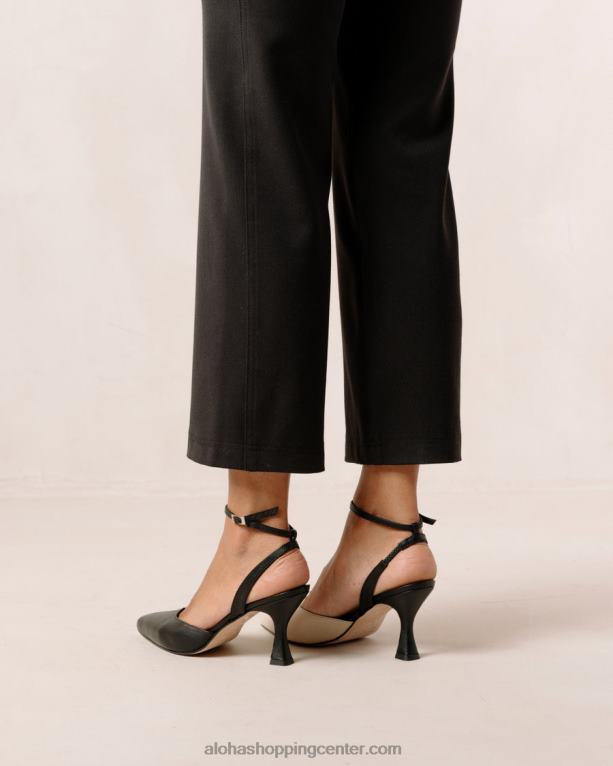 cinderella - črno-bele usnjene copate ženske Alohas 0D4R882