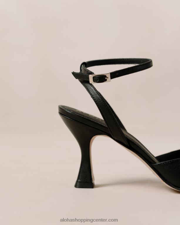 cinderella - črno-bele usnjene copate ženske Alohas 0D4R882