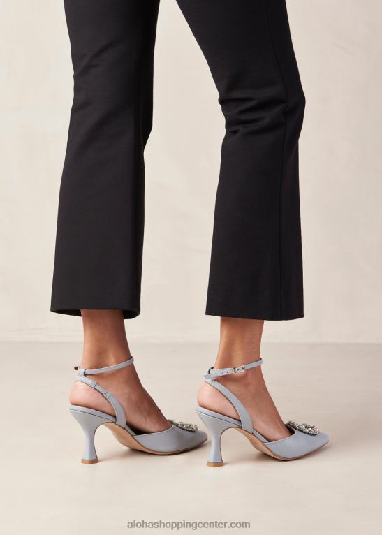 cinderella crystal - svetlo modre usnjene copate ženske Alohas 0D4R884