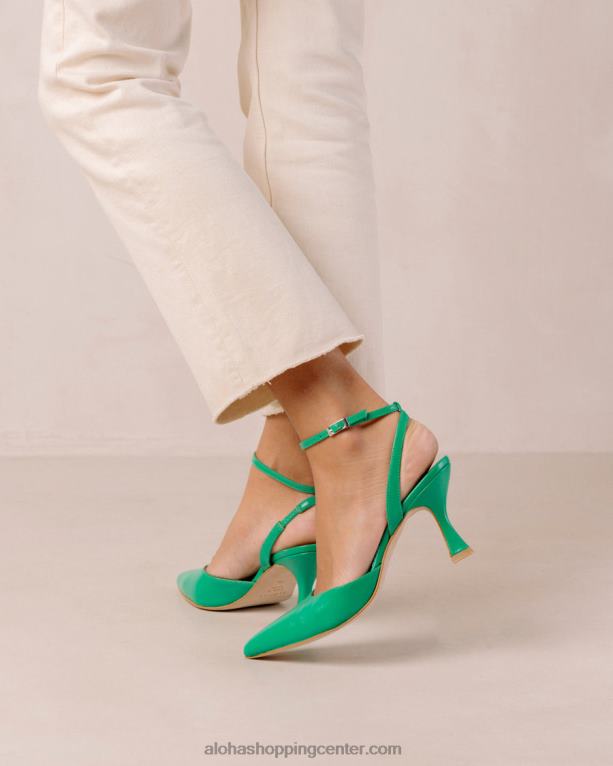 cinderella shiny - zelene usnjene copate ženske Alohas 0D4R889