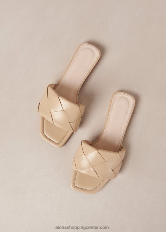 claquettes tkani - bež veganski usnjeni sandali ženske Alohas 0D4R8474