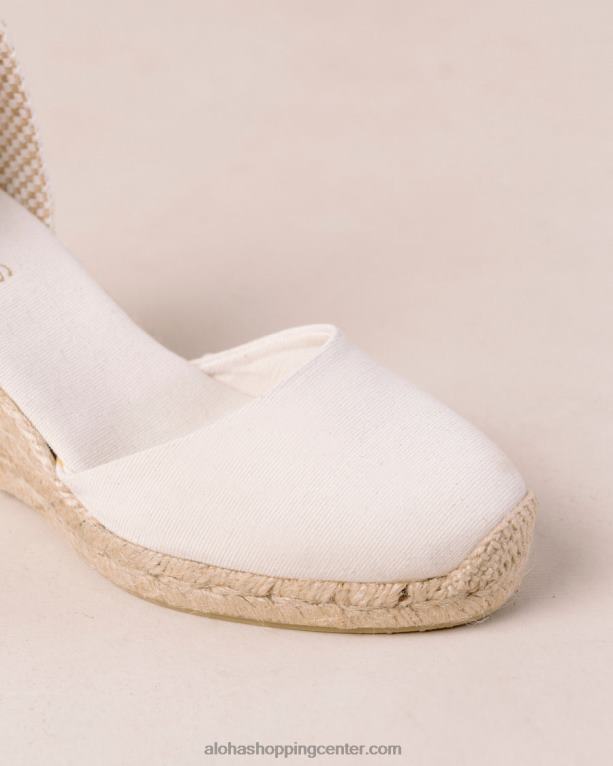 clara by day - bele platnene espadrile ženske Alohas 0D4R8436