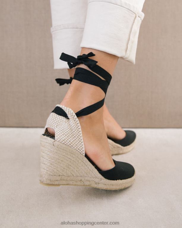 clara by day - espadrile iz črnega platna ženske Alohas 0D4R8438