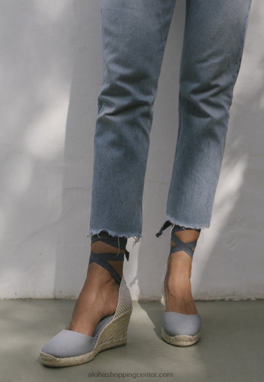 clara by day - sive platnene espadrile ženske Alohas 0D4R8437