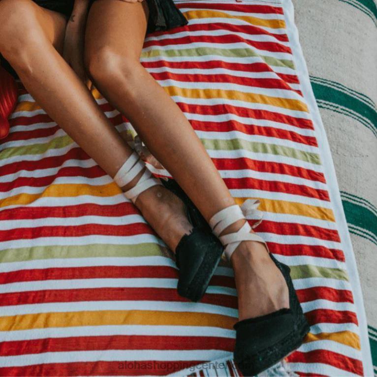 clara by night - espadrile iz črnega platna ženske Alohas 0D4R8435