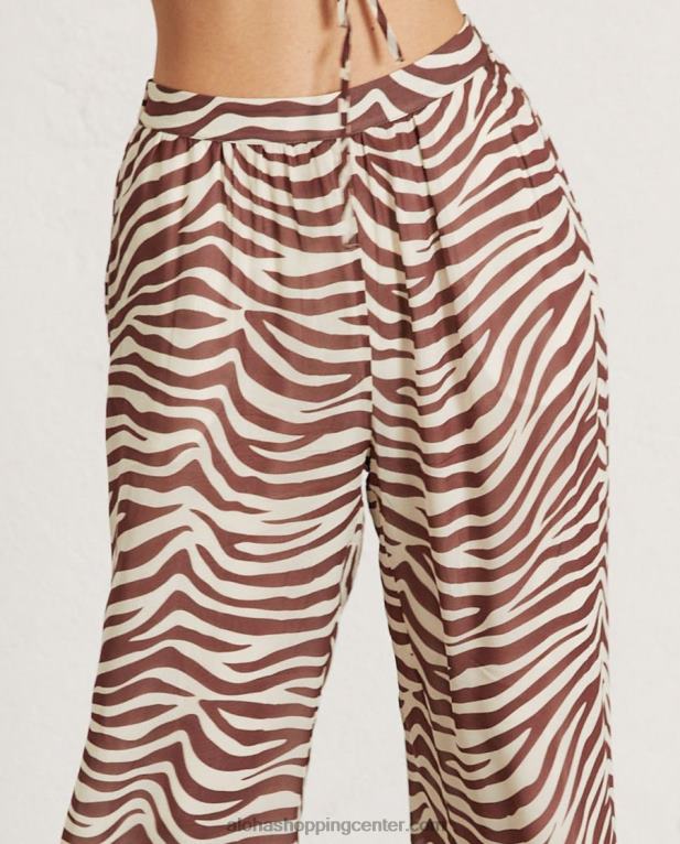 cliffhanger safari - rjave in bele hlače ženske Alohas 0D4R8821