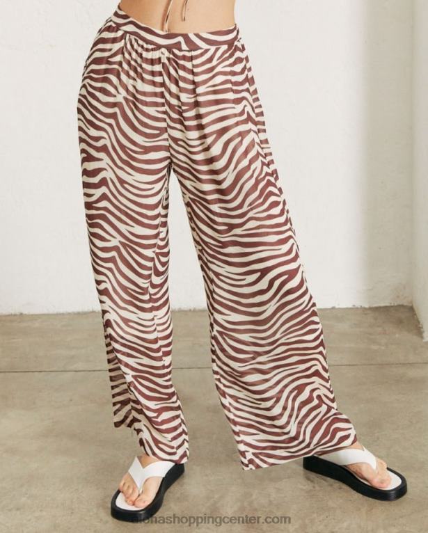 cliffhanger safari - rjave in bele hlače ženske Alohas 0D4R8821