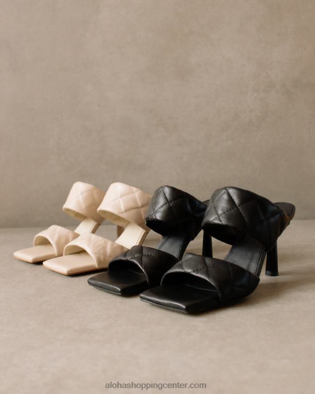 conner - črni usnjeni sandali ženske Alohas 0D4R8587