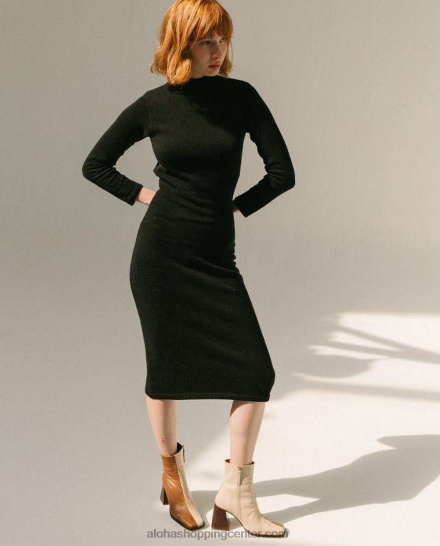 conquest - črna pletena obleka ženske Alohas 0D4R8874