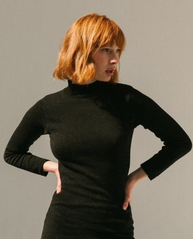 conquest - črna pletena obleka ženske Alohas 0D4R8874