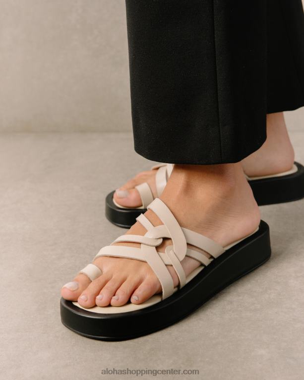 cool - beli usnjeni sandali ženske Alohas 0D4R8425