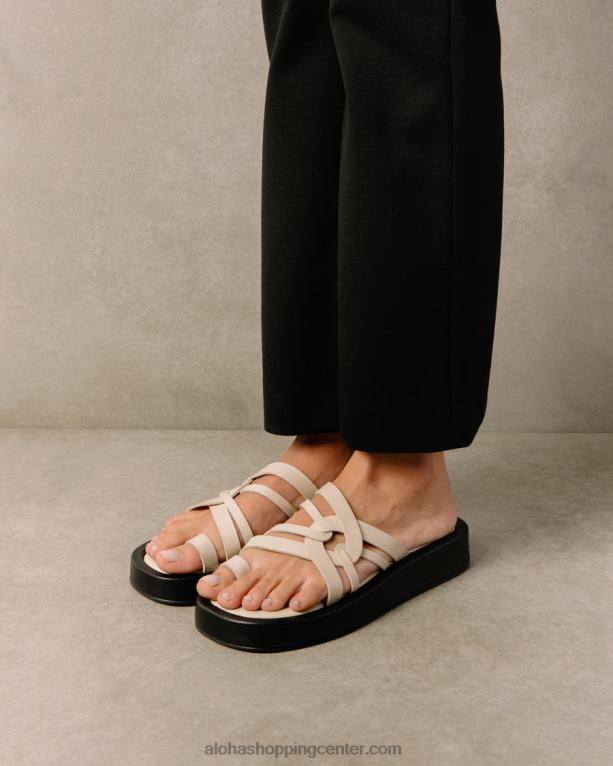 cool - beli usnjeni sandali ženske Alohas 0D4R8425