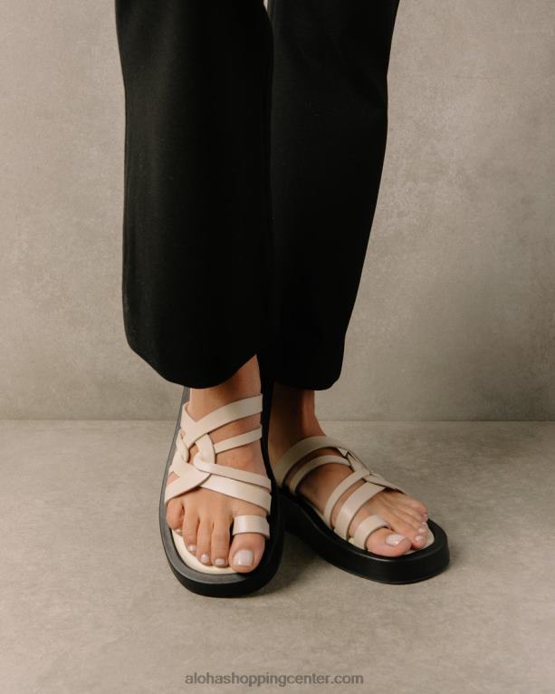 cool - beli usnjeni sandali ženske Alohas 0D4R8425