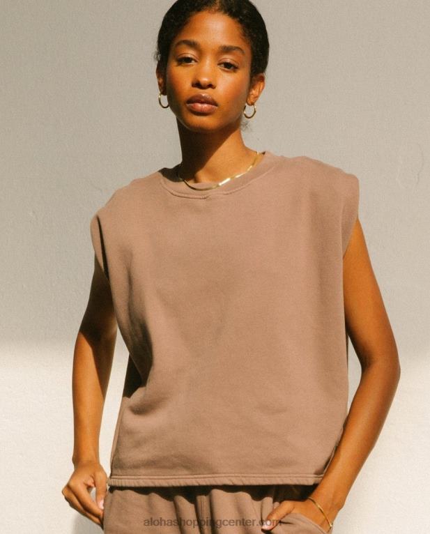 corretto - rjav bombažni zgornji del ženske Alohas 0D4R8768