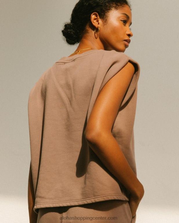 corretto - rjav bombažni zgornji del ženske Alohas 0D4R8768