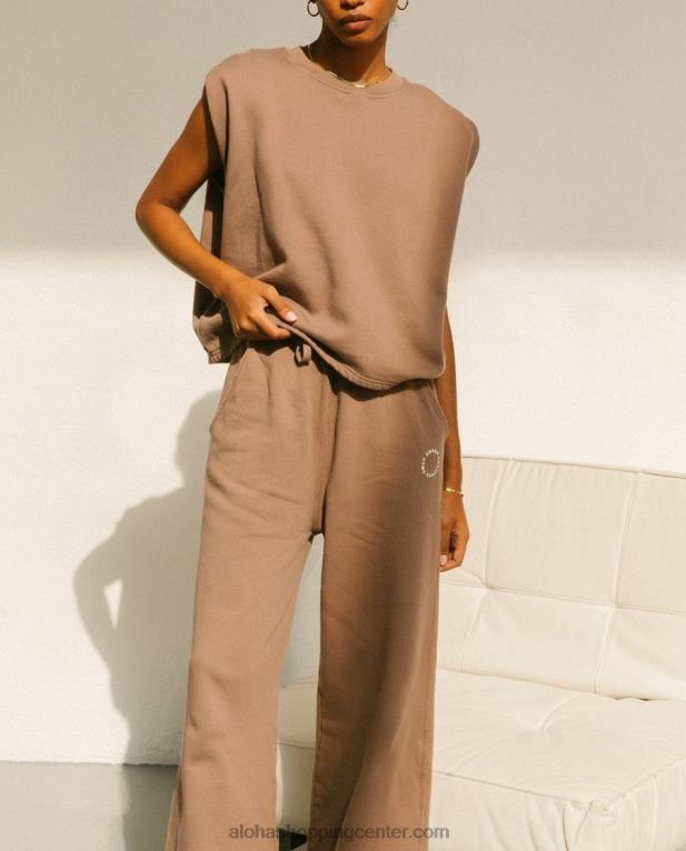 corretto - rjav bombažni zgornji del ženske Alohas 0D4R8768