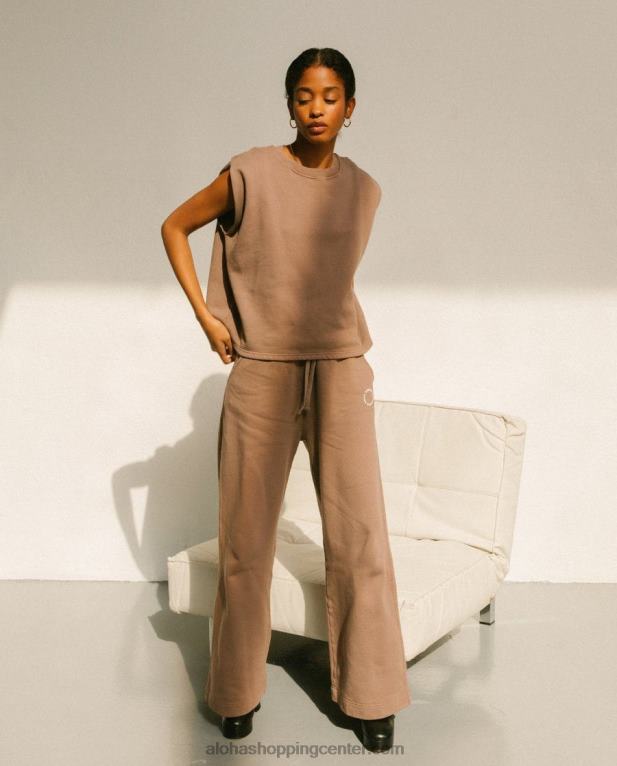 corretto - rjav bombažni zgornji del ženske Alohas 0D4R8768