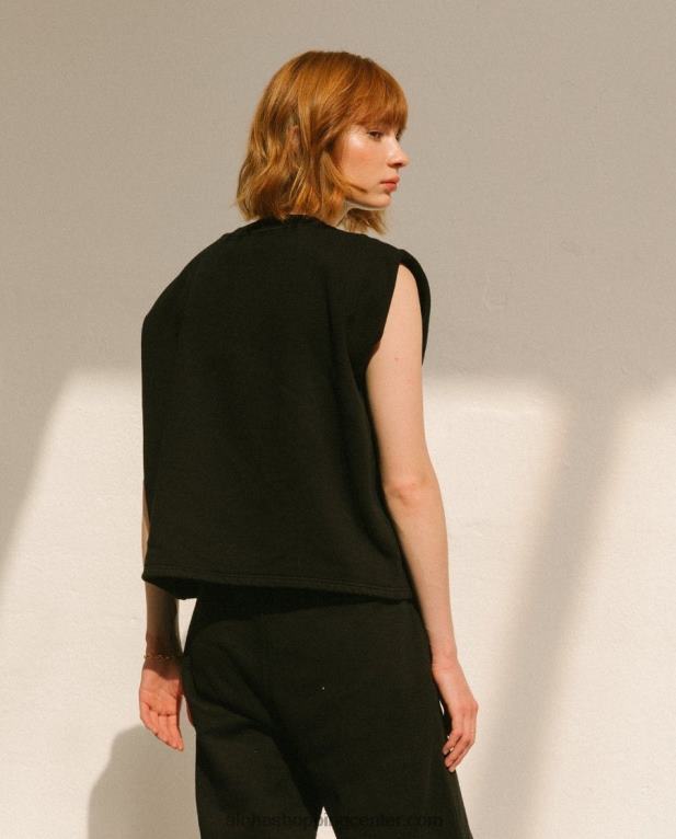 corretto - črn bombažni top ženske Alohas 0D4R8767