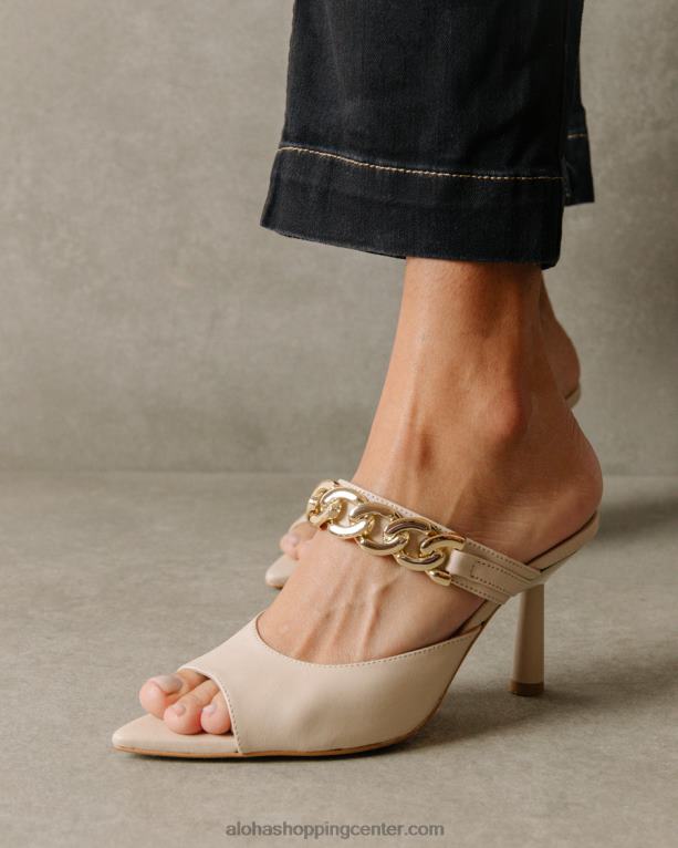 daisy - bele usnjene mule ženske Alohas 0D4R8534