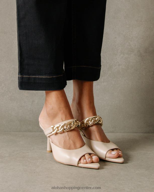 daisy - bele usnjene mule ženske Alohas 0D4R8534