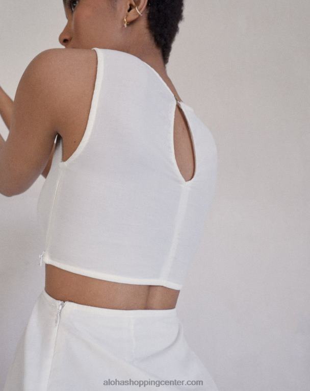 dally - bela bombažna obleka ženske Alohas 0D4R8910