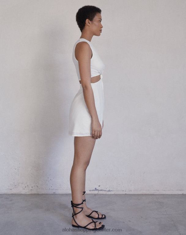 dally - bela bombažna obleka ženske Alohas 0D4R8910