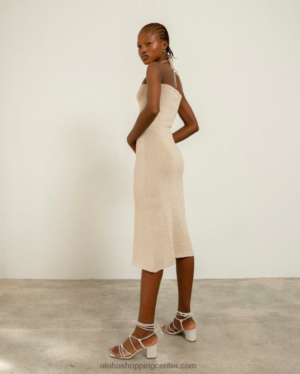 dancefloor glim - bela pletena obleka ženske Alohas 0D4R8804