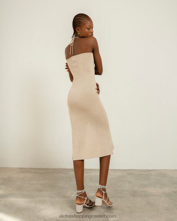 dancefloor glim - bela pletena obleka ženske Alohas 0D4R8804