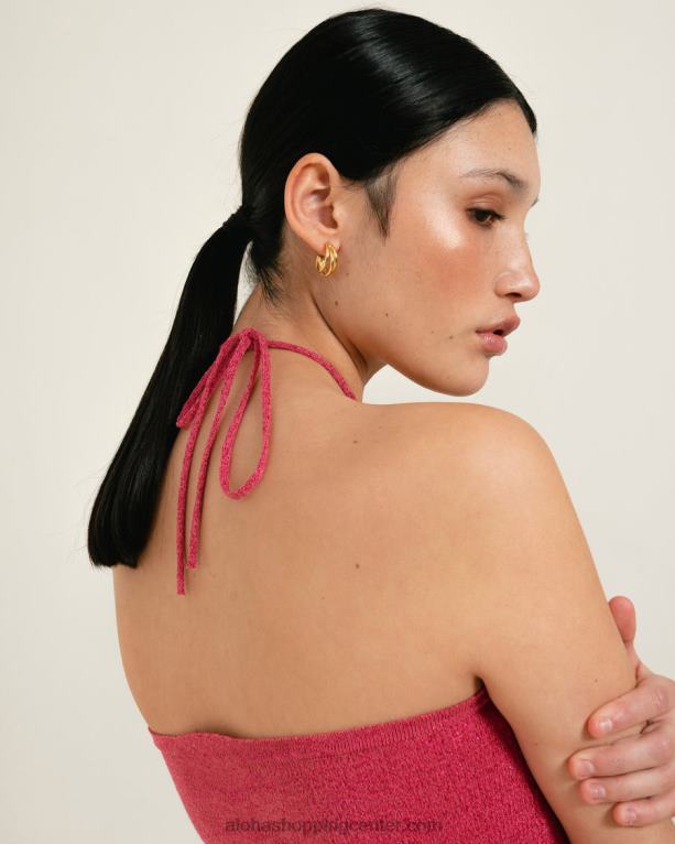 dancefloor glim - roza pletena obleka ženske Alohas 0D4R8802