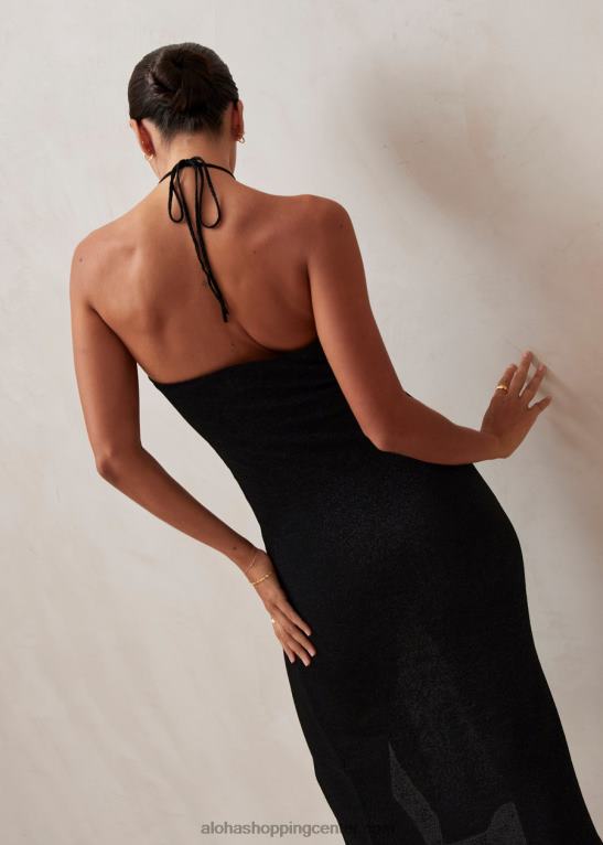 dancefloor glim - črna pletena obleka ženske Alohas 0D4R8803