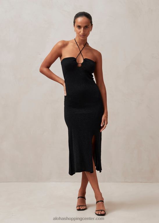 dancefloor glim - črna pletena obleka ženske Alohas 0D4R8803