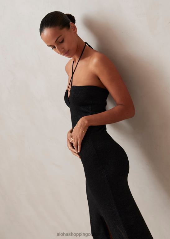 dancefloor glim - črna pletena obleka ženske Alohas 0D4R8803