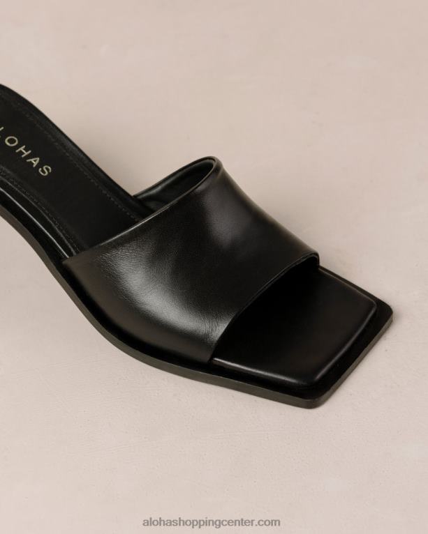 daphne - črni usnjeni sandali ženske Alohas 0D4R8589