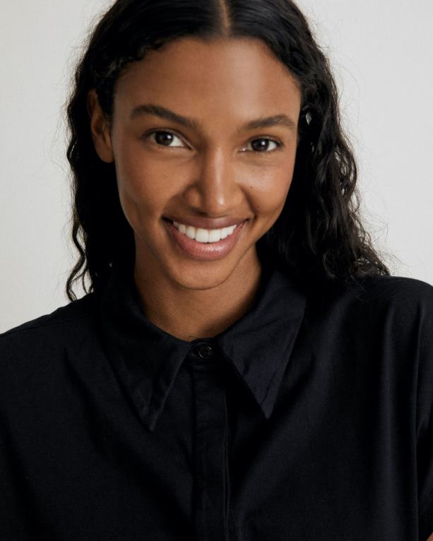 dom - črn bombažni top ženske Alohas 0D4R8595