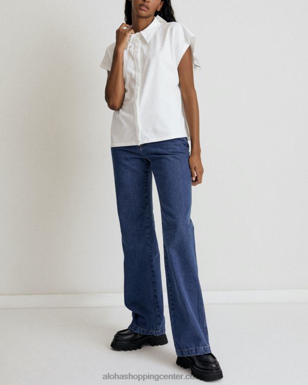 domača - bela bluza ženske Alohas 0D4R8998