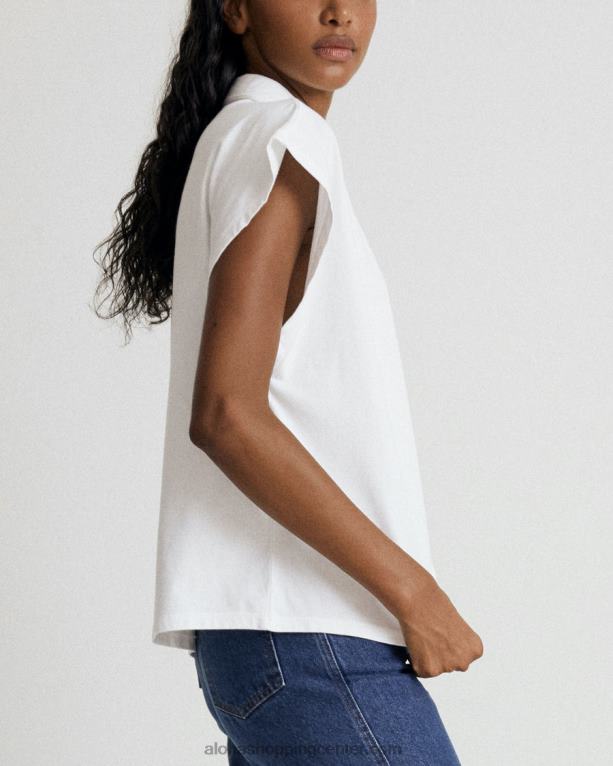 domača - bela bluza ženske Alohas 0D4R8998