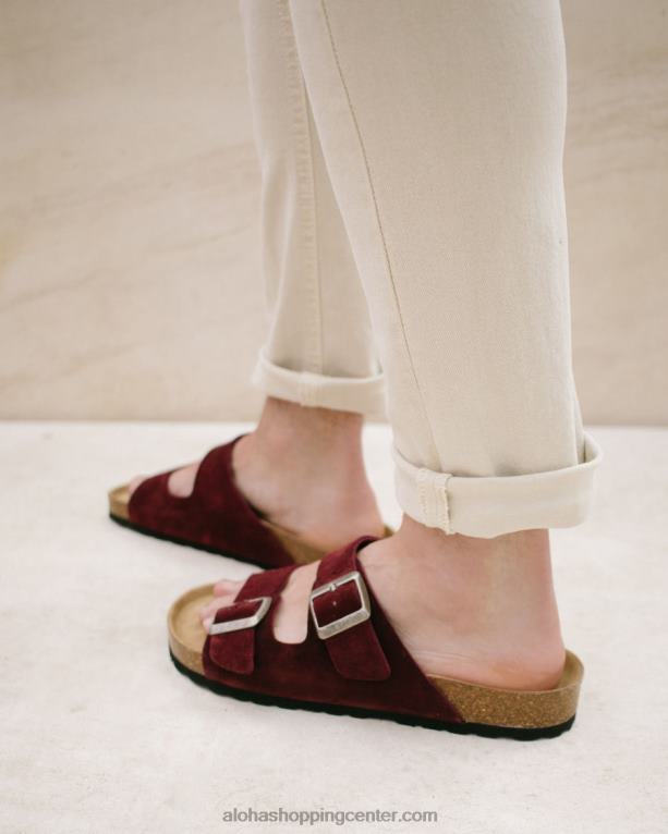 domače - rdeče usnjene sandale ženske Alohas 0D4R8565