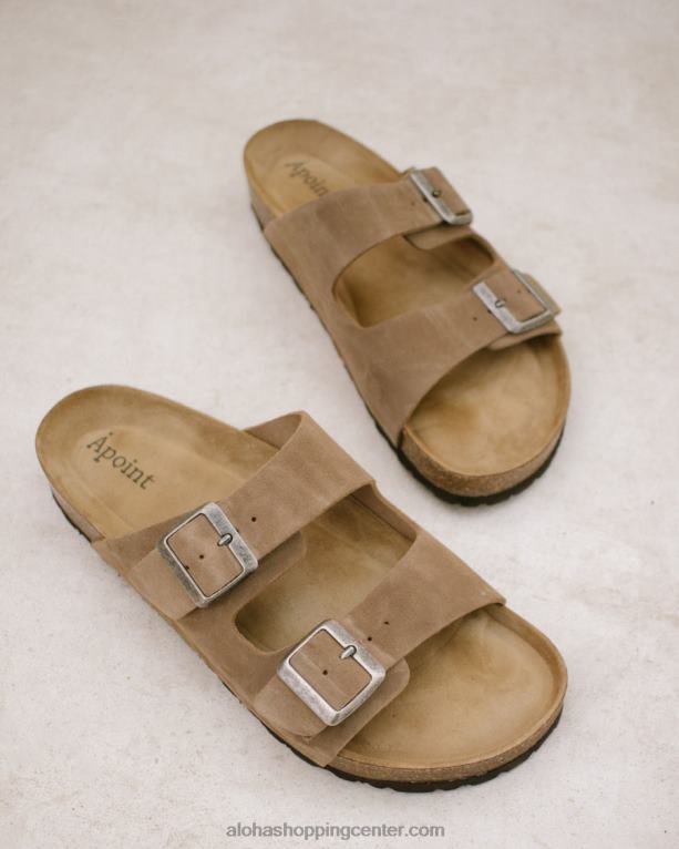 domači pašček - rjavi usnjeni sandali ženske Alohas 0D4R8564