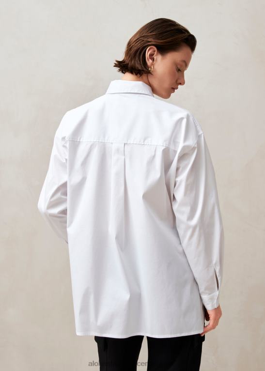 domenica - bela bombažna srajca ženske Alohas 0D4R8626