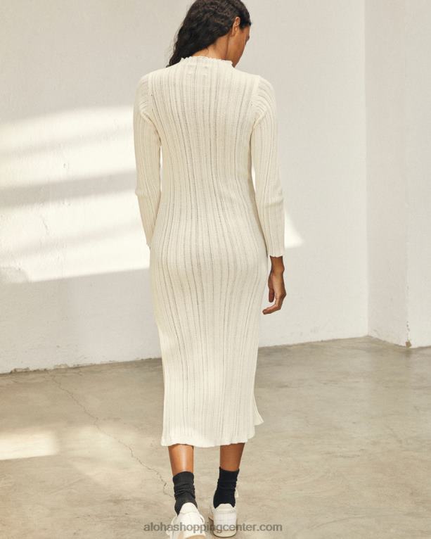 donna - bela pletena obleka ženske Alohas 0D4R8648