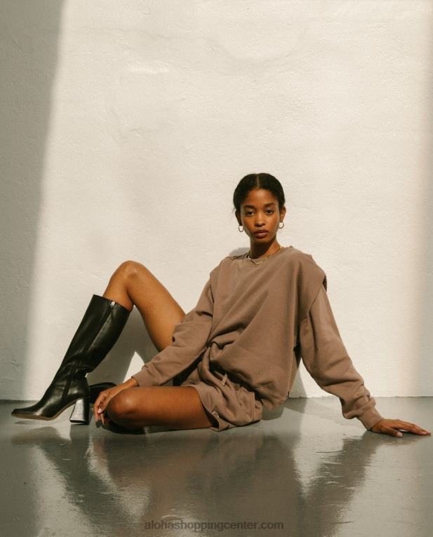 doppio - rjav bombažni vrh ženske Alohas 0D4R81000