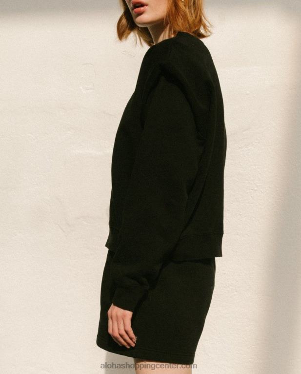 doppio - črn bombažni vrh ženske Alohas 0D4R81001