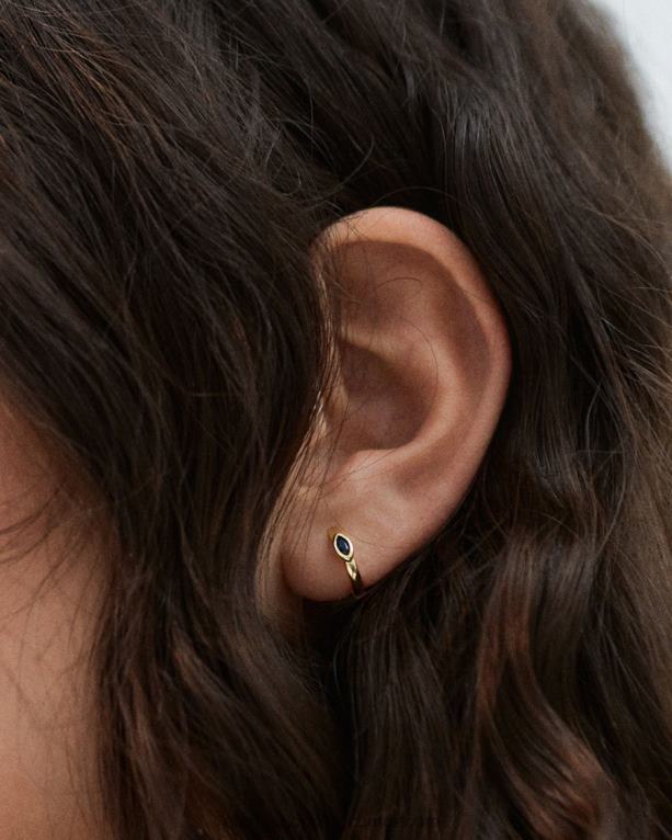 dragulj - modri uhani s čepki ženske Alohas 0D4R81086