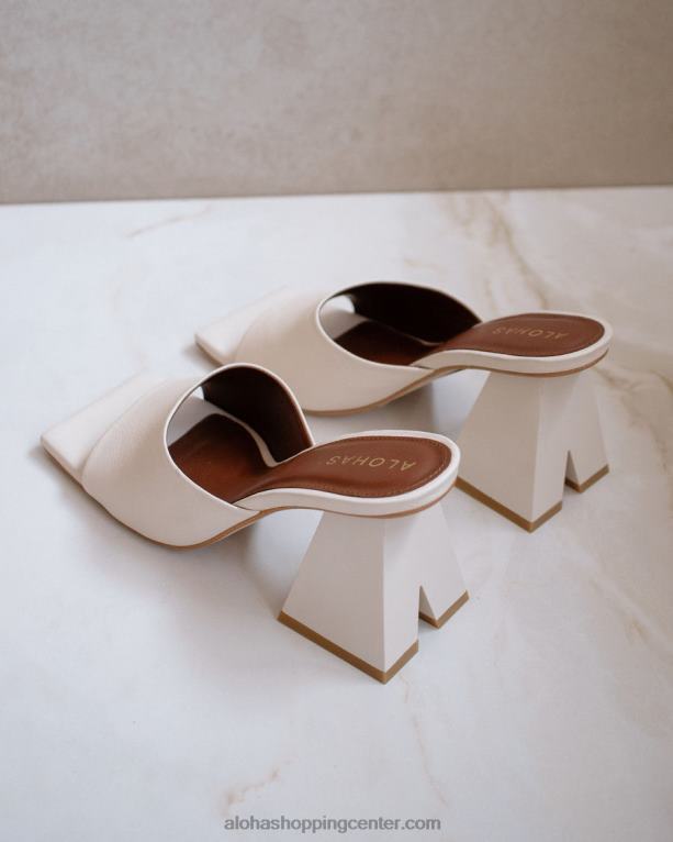 dune - beli usnjeni sandali ženske Alohas 0D4R8489