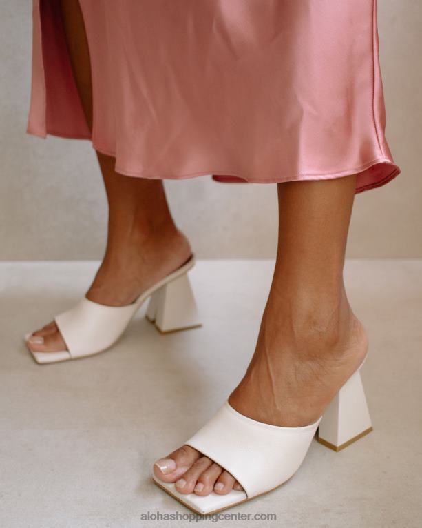 dune - beli usnjeni sandali ženske Alohas 0D4R8489